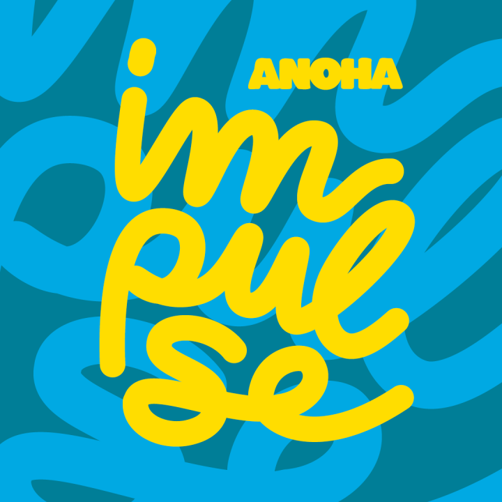 Grafik in Gelb-Blau-Grün mit der Aufschrift. ANOHA Impulse